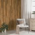 Paneles de pared con aspecto de madera PVC marrón 2,06