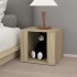 Mesita de noche madera contrachapada roble Sonoma 41x40x36