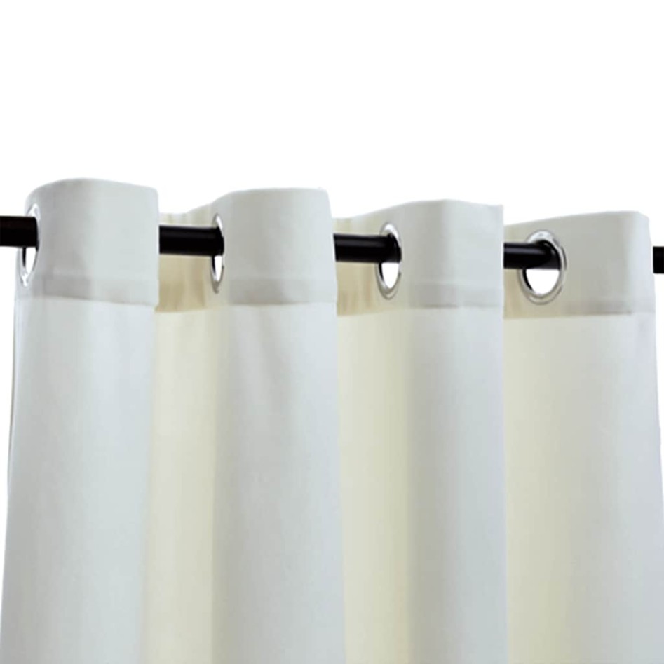 Cortinas opacas con anillas 2 pzas terciopelo crema 140x245