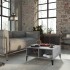 Mesa de centro madera contrachapada gris hormigón 60x60x30