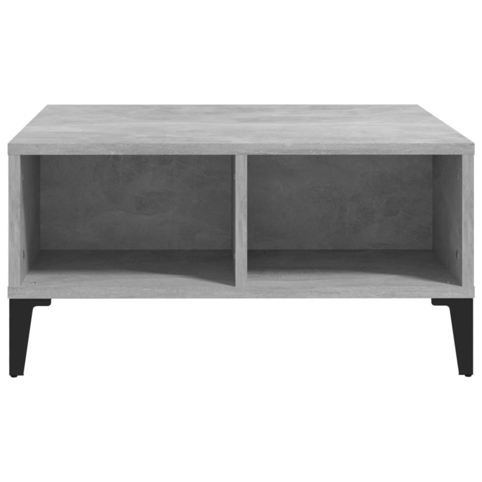 Mesa de centro madera contrachapada gris hormigón 60x60x30