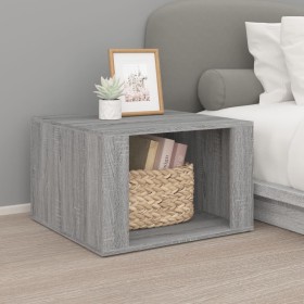 Mesita de noche madera contrachapada gris Sonoma 57x55x36