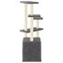 Rascador para gatos con postes de sisal gris oscuro 107,5
