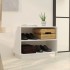 Armario zapatero de madera maciza de pino blanco 60x34x45