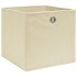 Cajas de almacenaje 10 uds tela crema 32x32x32
