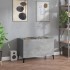 Mueble discos madera contrachapada gris hormigón 74,5x38x48