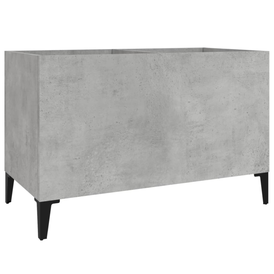 Mueble discos madera contrachapada gris hormigón 74,5x38x48