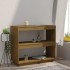 Estantería de madera maciza de pino marrón miel 80x35x71
