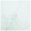 Tablero mesa diseño mármol vidrio templado blanco 60x60 cm 6 mm