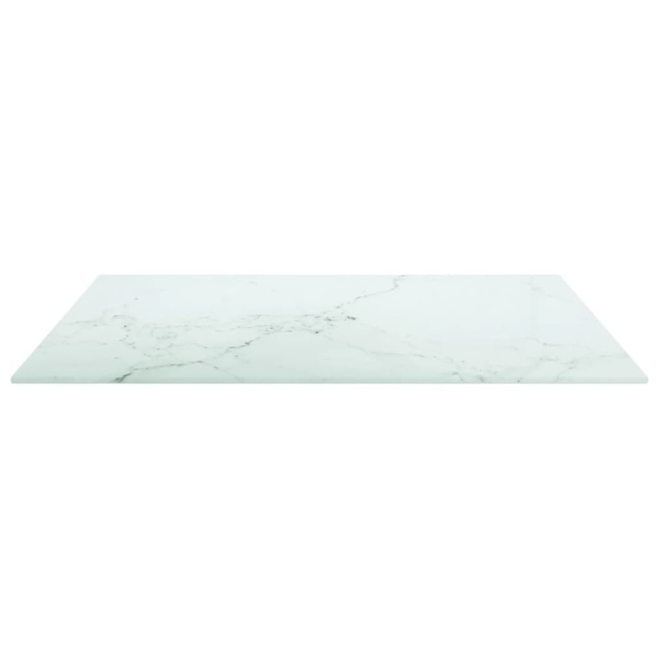 Tablero mesa diseño mármol vidrio templado blanco 60x60 cm 6