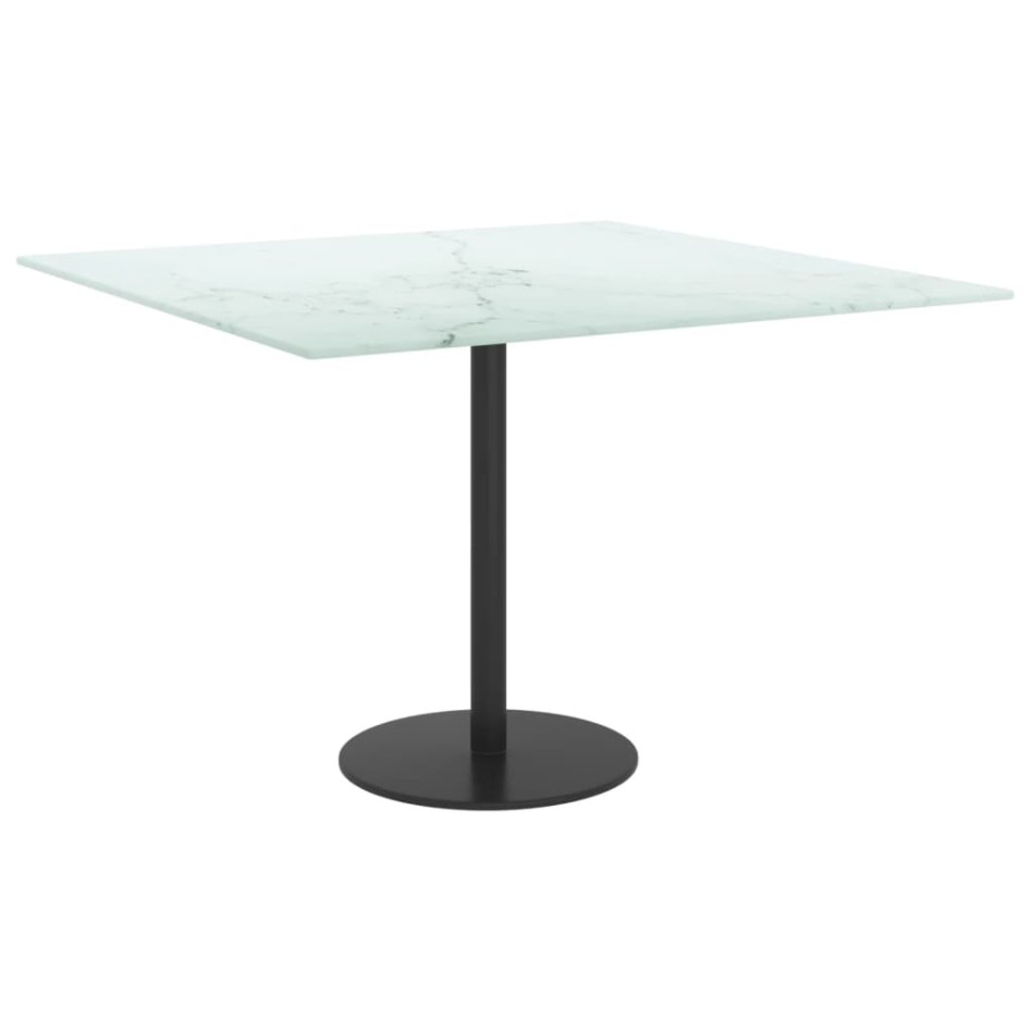 Tablero mesa diseño mármol vidrio templado blanco 60x60 cm 6