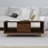 Mesa de centro madera contrachapada marrón roble 90x50x36,5
