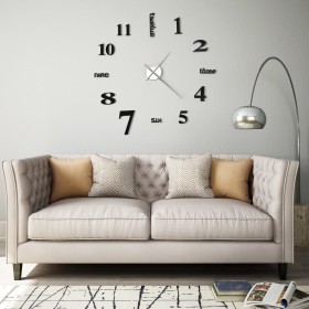 Reloj 3D de pared con diseño moderno 100 cm XXL