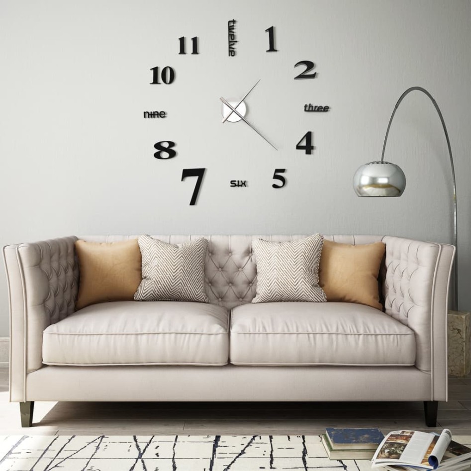 Reloj 3D de pared con diseño moderno 100 cm XXL