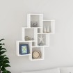 Estante de cubo de pared madera contrachapada blanco 78x15x93cm
