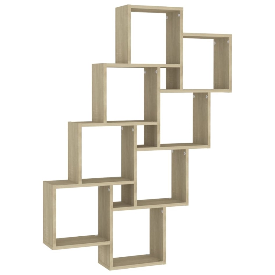 Estante cubo de pared contrachapado roble Sonoma 90x15x119