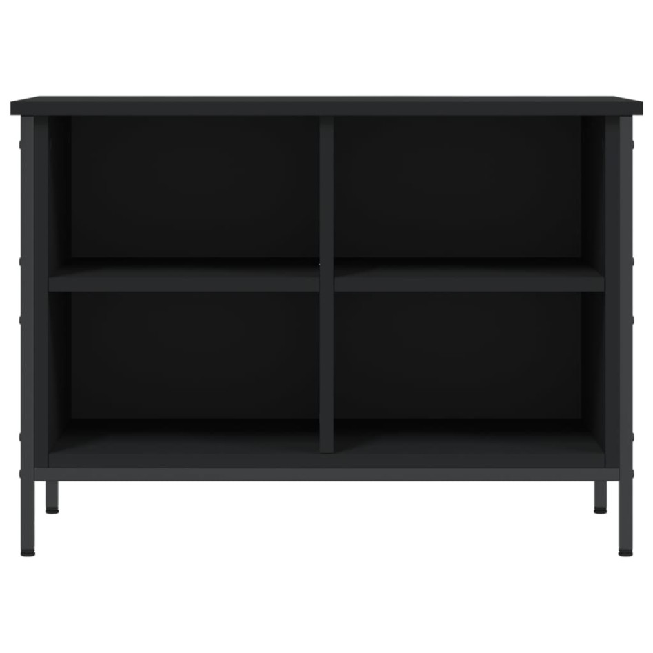 Zapatero madera de ingeniería negro 69x35x50