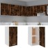 Mueble colgante madera ingeniería roble ahumado