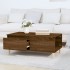 Mesa de centro madera contrachapada marrón roble 90x50x36,5