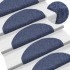 Alfombrilla de escaleras 15 uds tela punzonada 65x21x4 cm