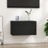 Armario de pared madera contrachapada negro 60x36,5x35