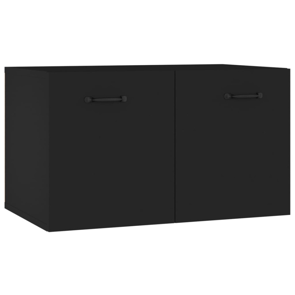 Armario de pared madera contrachapada negro 60x36,5x35