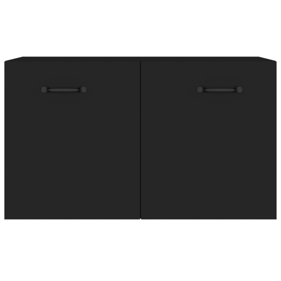 Armario de pared madera contrachapada negro 60x36,5x35