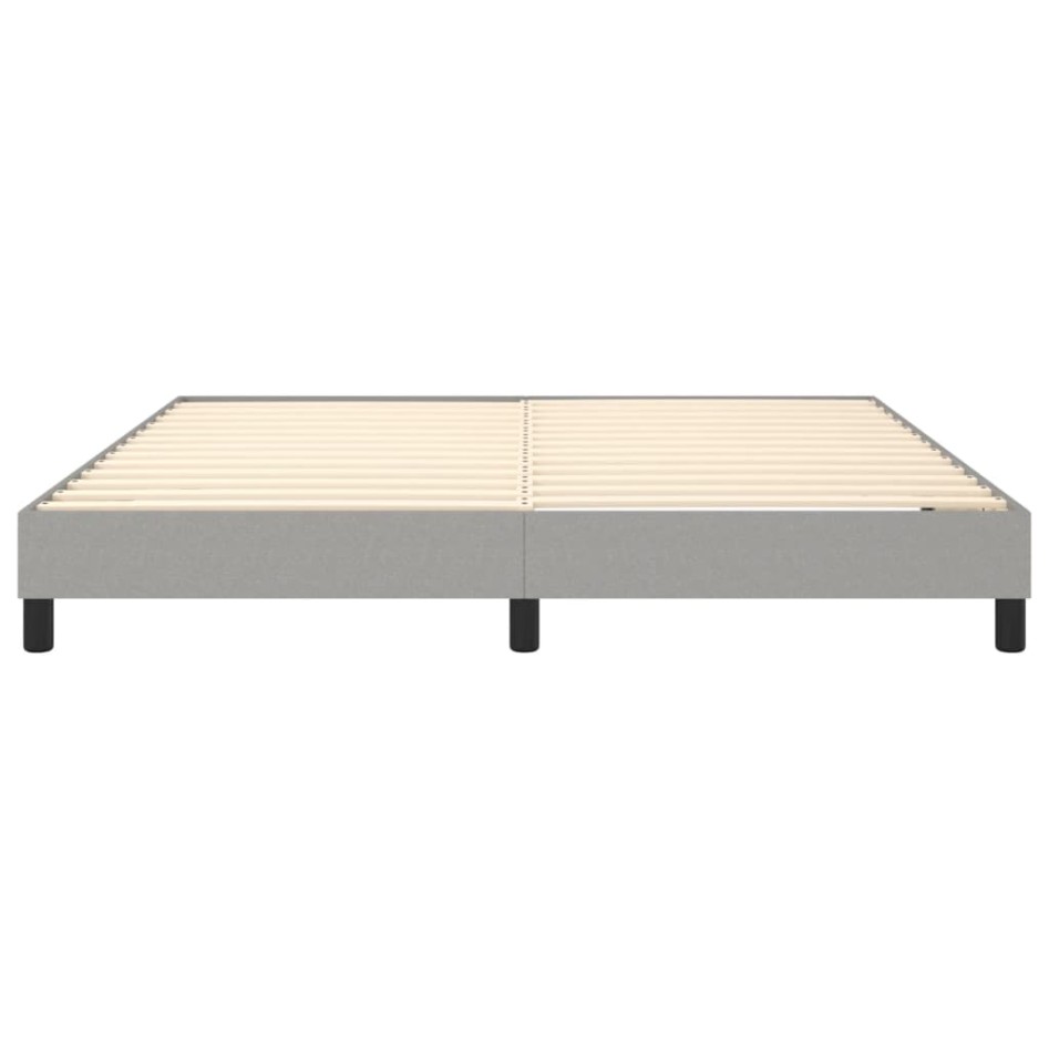 Estructura de cama box spring tela gris claro 160x200