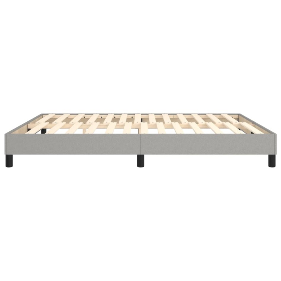 Estructura de cama box spring tela gris claro 160x200