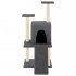 Rascador para gatos con postes de sisal gris oscuro 110