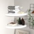 Estantes flotantes de esquina 2 uds MDF blanco 35x35x3,8
