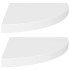 Estantes flotantes de esquina 2 uds MDF blanco 35x35x3,8