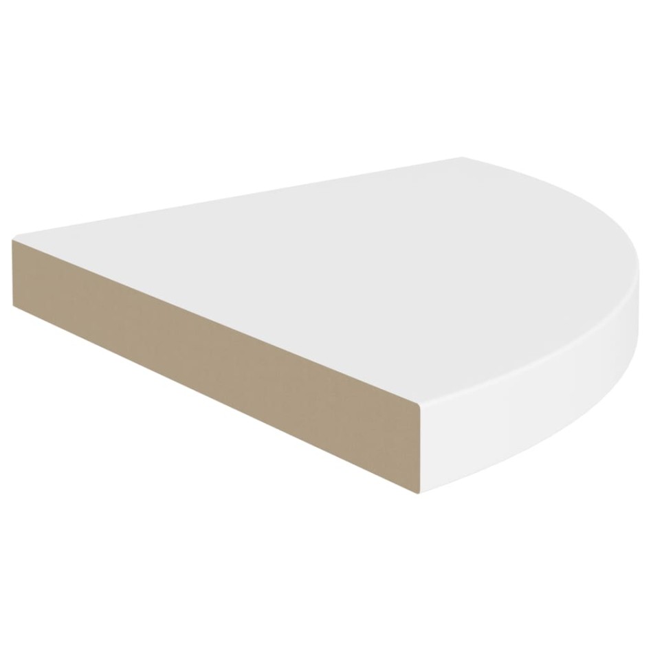 Estantes flotantes de esquina 2 uds MDF blanco 35x35x3,8