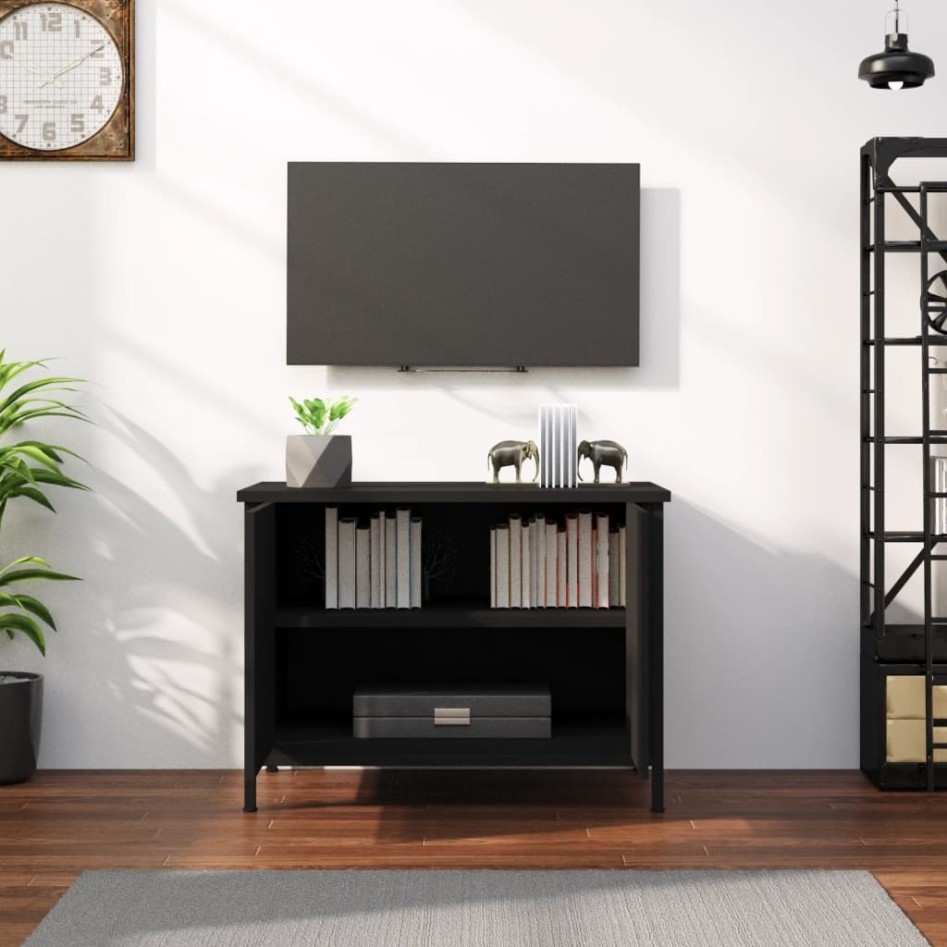 Mueble de TV con puertas madera contrachapada 60x35x45