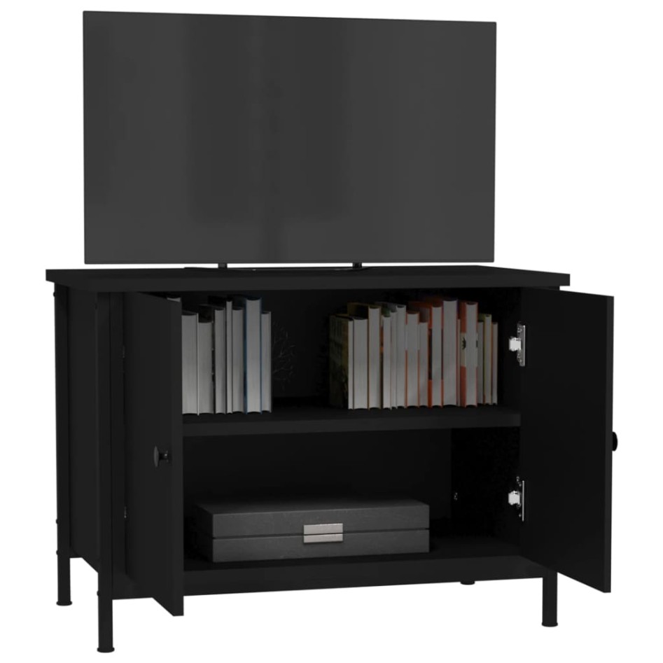 Mueble de TV con puertas madera contrachapada 60x35x45
