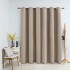 Cortina opaca con anillas de metal beige 290x245