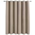 Cortina opaca con anillas de metal beige 290x245