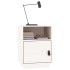 Mesita de noche madera maciza de pino blanco 40x34x55