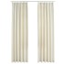 Cortinas opacas con ganchos 2 pzas terciopelo crema 140x175