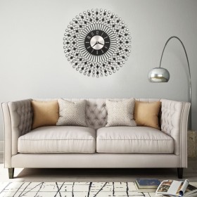 Reloj de pared de metal negro 43