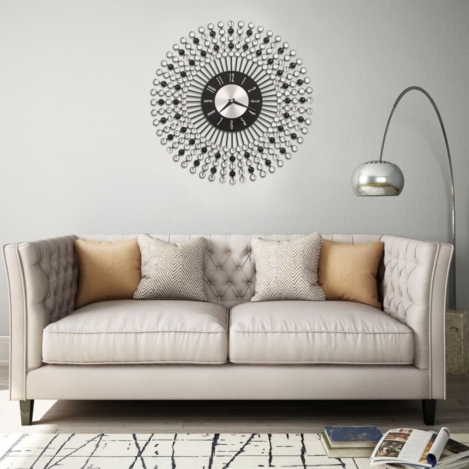 Reloj de pared de metal negro 43