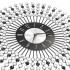 Reloj de pared de metal negro 43