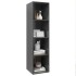 Mueble TV pared madera contrachapada gris brillo 37x37x142,5