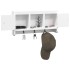 Armario para llaves blanco contrachapada y acero 40x8,5x20