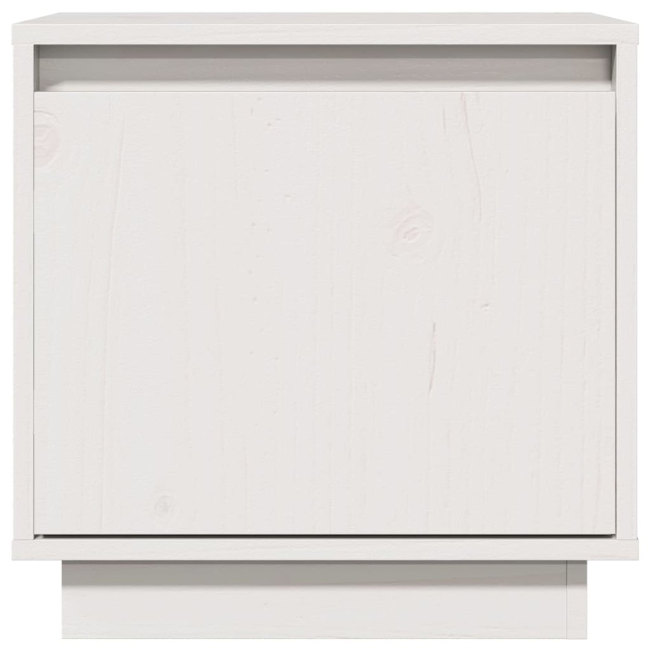 Mesita de noche de madera maciza de pino blanco 40x30x40