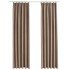 Cortinas opacas con ganchos 2 piezas gris topo 140x175