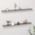 Estantes de pared 2 unidades gris 115x9x3