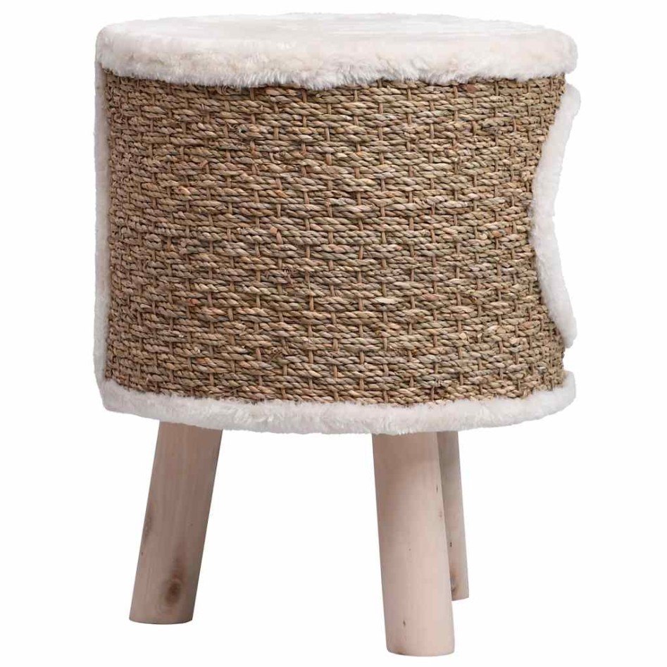 Casa para gatos con patas de madera 41 cm hierba