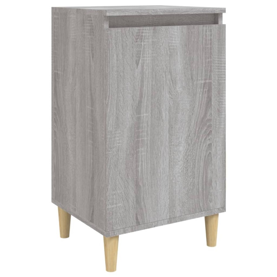 Mesita de noche madera contrachapada gris Sonoma 40x35x70