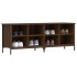 Zapatero madera de ingeniería marrón roble 131x35x50